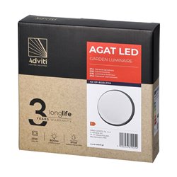 AGAT LED 10W, OPRAWA OGRODOWA, 800LM, IP54, 4000K, SZARA ORNO AGAT LED 10W, OPRAWA OGRODOWA, 800LM, IP54, 4000K, SZARA ORNO