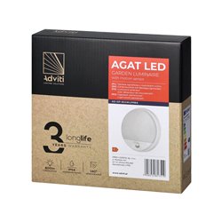 AGAT LED 10W, OPRAWA OGRODOWA Z CZUJNIKIEM RUCHU 140°, 800LM, IP54, 4000K, BIAŁA ORNO AGAT LED 10W, OPRAWA OGRODOWA Z CZUJNIKIEM RUCHU 140°, 800LM, IP54, 4000K, BIAŁA ORNO