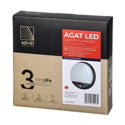 AGAT LED 15W, OPRAWA OGRODOWA Z CZUJNIKIEM RUCHU, 140ST, 1100LM, IP54, 4000K, SZARA ORNO AGAT LED 15W, OPRAWA OGRODOWA Z CZUJNIKIEM RUCHU, 140ST, 1100LM, IP54, 4000K, SZARA ORNO