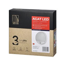 AGAT LED 15W, OPRAWA OGRODOWA Z CZUJNIKIEM RUCHU 140ST, 1100LM, IP54, 4000K, BIAŁA ORNO AGAT LED 15W, OPRAWA OGRODOWA Z CZUJNIKIEM RUCHU 140ST, 1100LM, IP54, 4000K, BIAŁA ORNO