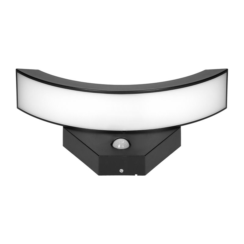 SPINEL LED 10W, OPRAWA OGRODOWA Z CZUJNIKIEM RUCHU 140°, 800LM, IP54, 4000K, IK10, CZARNA ORNO SPINEL LED 10W, OPRAWA OGRODOWA Z CZUJNIKIEM RUCHU 140°, 800LM, IP54, 4000K, IK10, CZARNA ORNO