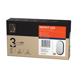 NEFRYT LED 15W, OPRAWA OGRODOWA, 1100LM, IP54, 4000K, CZARNA ORNO NEFRYT LED 15W, OPRAWA OGRODOWA, 1100LM, IP54, 4000K, CZARNA ORNO