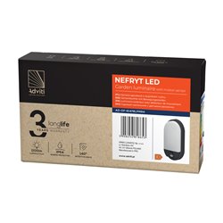 NEFRYT LED 15W, OPRAWA OGRODOWA Z CZUJNIKIEM RUCHU, 1100LM, IP54, 4000K, CZARNA ORNO NEFRYT LED 15W, OPRAWA OGRODOWA Z CZUJNIKIEM RUCHU, 1100LM, IP54, 4000K, CZARNA ORNO