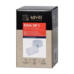 DOA SP 1, OPRAWA ŚCIENNO-SUFITOWA, GU10 MAX. 50W, IP20, BIAŁA ORNO DOA SP 1, OPRAWA ŚCIENNO-SUFITOWA, GU10 MAX. 50W, IP20, BIAŁA ORNO