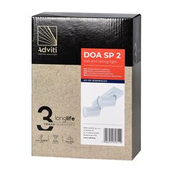 DOA SP 2, OPRAWA ŚCIENNO-SUFITOWA, GU10 MAX. 2X50W, IP20, BIAŁA ORNO DOA SP 2, OPRAWA ŚCIENNO-SUFITOWA, GU10 MAX. 2X50W, IP20, BIAŁA ORNO