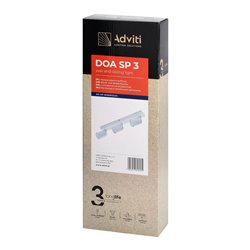 DOA SP 3, OPRAWA ŚCIENNO-SUFITOWA, GU10 MAX. 3X50W, IP20, BIAŁA ORNO DOA SP 3, OPRAWA ŚCIENNO-SUFITOWA, GU10 MAX. 3X50W, IP20, BIAŁA ORNO