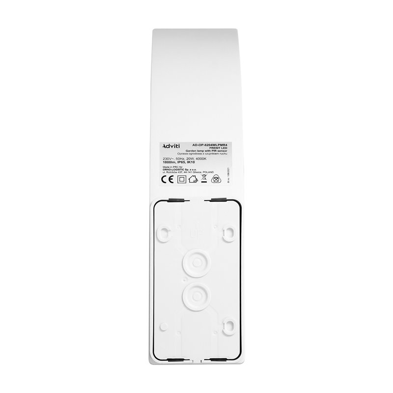 FRENIT LED 20W, OPRAWA OGRODOWA, 2000LM, IP65, 4000K, FUNKCJA PRZYCIEMNIENIA, BIAŁA ORNO FRENIT LED 20W, OPRAWA OGRODOWA, 2000LM, IP65, 4000K, FUNKCJA PRZYCIEMNIENIA, BIAŁA ORNO