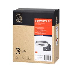 HOWLIT LED 20W, OPRAWA OGRODOWA Z CZUJNIKIEM RUCHU, 1800LM, IP65, 4000K, SZARA ORNO HOWLIT LED 20W, OPRAWA OGRODOWA Z CZUJNIKIEM RUCHU, 1800LM, IP65, 4000K, SZARA ORNO