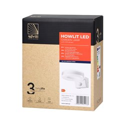 HOWLIT LED 20W, OPRAWA OGRODOWA Z CZUJNIKIEM RUCHU, 1800LM, IP65, 4000K, BIAŁA ORNO HOWLIT LED 20W, OPRAWA OGRODOWA Z CZUJNIKIEM RUCHU, 1800LM, IP65, 4000K, BIAŁA ORNO