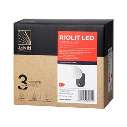 RIOLIT LED 15W, OPRAWA OGRODOWA Z CZUJNIKIEM RUCHU, 1100LM, IP65, 4000K, SZARA ORNO RIOLIT LED 15W, OPRAWA OGRODOWA Z CZUJNIKIEM RUCHU, 1100LM, IP65, 4000K, SZARA ORNO