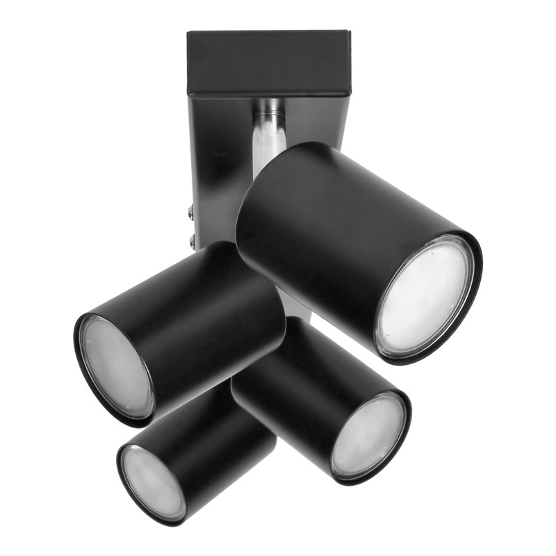 DOA OPRAWA ŚCIENNO-SUFITOWA, MOC MAX. 4X50W, GU10, IP20, CZARNA ORNO DOA OPRAWA ŚCIENNO-SUFITOWA, MOC MAX. 4X50W, GU10, IP20, CZARNA ORNO