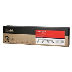 DOA OPRAWA ŚCIENNO-SUFITOWA, MOC MAX. 4X50W, GU10, IP20, BIAŁA ORNO DOA OPRAWA ŚCIENNO-SUFITOWA, MOC MAX. 4X50W, GU10, IP20, BIAŁA ORNO