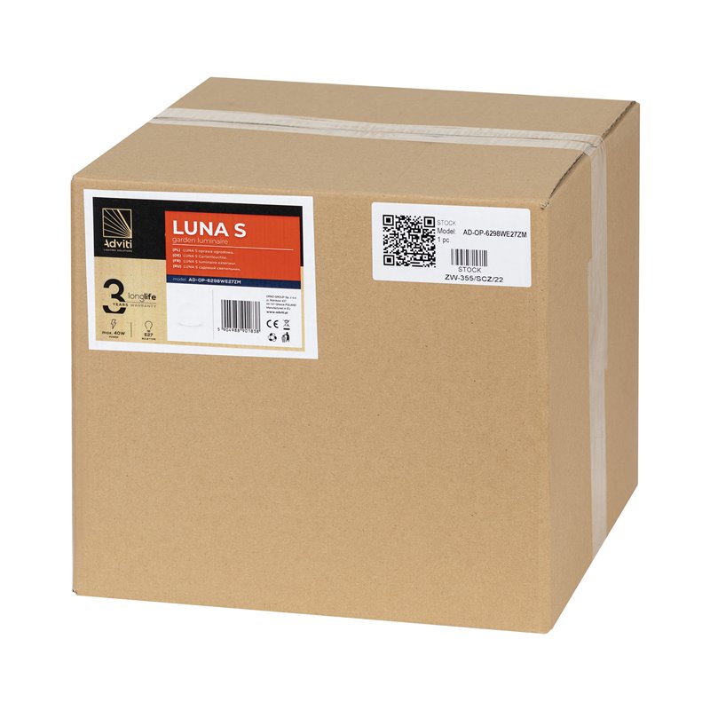 LUNA S OPRAWA OGRODOWA KULA 1XE27, 1X40W, IP44, BIAŁA, O 300 ORNO LUNA S OPRAWA OGRODOWA KULA 1XE27, 1X40W, IP44, BIAŁA, O 300 ORNO