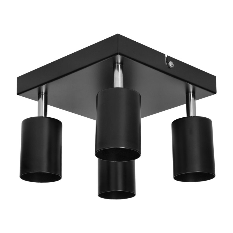 DOA SP4, OPRAWA ŚCIENNO-SUFITOWA, GU10 MAX. 4X50W, IP20, CZARNA, KWADRAT ORNO DOA SP4, OPRAWA ŚCIENNO-SUFITOWA, GU10 MAX. 4X50W, IP20, CZARNA, KWADRAT ORNO