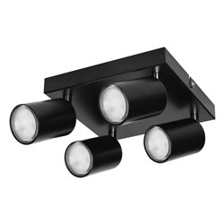 DOA SP4, OPRAWA ŚCIENNO-SUFITOWA, GU10 MAX. 4X50W, IP20, CZARNA, KWADRAT ORNO DOA SP4, OPRAWA ŚCIENNO-SUFITOWA, GU10 MAX. 4X50W, IP20, CZARNA, KWADRAT ORNO