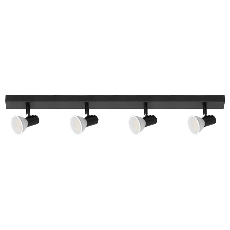 RIO SP 4, OPRAWA ŚCIENNO-SUFITOWA, GU10 MAX. 4X60W, IP20, CZARNA ORNO RIO SP 4, OPRAWA ŚCIENNO-SUFITOWA, GU10 MAX. 4X60W, IP20, CZARNA ORNO