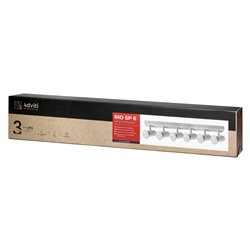 RIO SP 6, OPRAWA ŚCIENNO-SUFITOWA, E27 MAX. 6X60W, IP20, BIAŁA ORNO RIO SP 6, OPRAWA ŚCIENNO-SUFITOWA, E27 MAX. 6X60W, IP20, BIAŁA ORNO