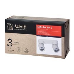 MALTA SP 2, OPRAWA ŚCIENNO-SUFITOWA, GU10 MAX. 2X12W, IP20, CZARNA ORNO MALTA SP 2, OPRAWA ŚCIENNO-SUFITOWA, GU10 MAX. 2X12W, IP20, CZARNA ORNO