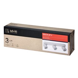MALTA SP 3, OPRAWA ŚCIENNO-SUFITOWA, GU10 MAX. 3X12W, IP20, CZARNA ORNO MALTA SP 3, OPRAWA ŚCIENNO-SUFITOWA, GU10 MAX. 3X12W, IP20, CZARNA ORNO
