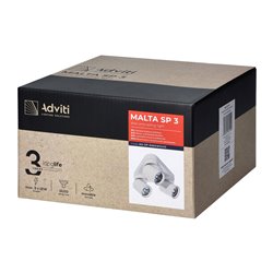 MALTA SP 3, OPRAWA ŚCIENNO-SUFITOWA, GU10 MAX. 3X12W, IP20, BIAŁA, TRÓJKĄTNA PODSTAWA ORNO MALTA SP 3, OPRAWA ŚCIENNO-SUFITOWA, GU10 MAX. 3X12W, IP20, BIAŁA, TRÓJKĄTNA PODSTAWA ORNO