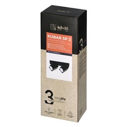 KUBAR SP 2, OPRAWA ŚCIENNO-SUFITOWA, 2XGU10, IP20, CZARNA ORNO KUBAR SP 2, OPRAWA ŚCIENNO-SUFITOWA, 2XGU10, IP20, CZARNA ORNO