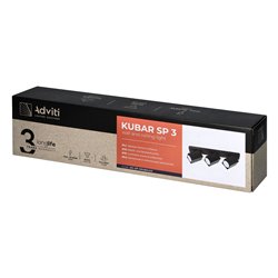 KUBAR SP 3, OPRAWA ŚCIENNO-SUFITOWA, 3XGU10, IP20, CZARNA ORNO KUBAR SP 3, OPRAWA ŚCIENNO-SUFITOWA, 3XGU10, IP20, CZARNA ORNO