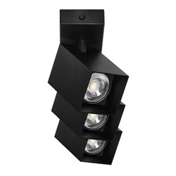 KUBAR SP 3, OPRAWA ŚCIENNO-SUFITOWA, 3XGU10, IP20, CZARNA ORNO KUBAR SP 3, OPRAWA ŚCIENNO-SUFITOWA, 3XGU10, IP20, CZARNA ORNO