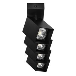 KUBAR SP 4, OPRAWA ŚCIENNO-SUFITOWA, 4XGU10, IP20, CZARNA ORNO KUBAR SP 4, OPRAWA ŚCIENNO-SUFITOWA, 4XGU10, IP20, CZARNA ORNO