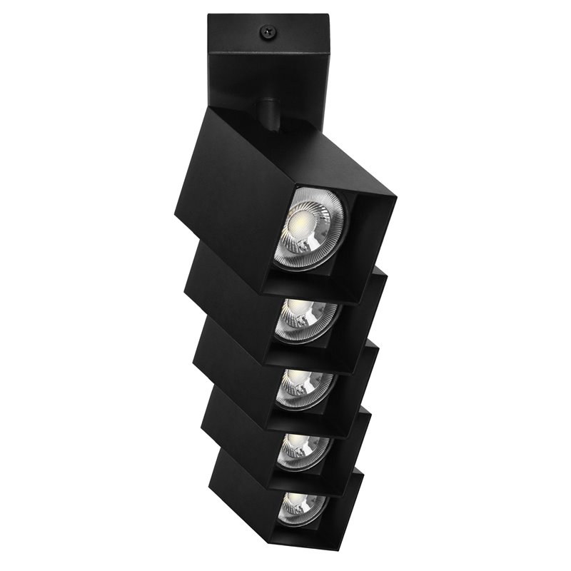 KUBAR SP 5, OPRAWA ŚCIENNO-SUFITOWA, 5XGU10, IP20, CZARNA ORNO KUBAR SP 5, OPRAWA ŚCIENNO-SUFITOWA, 5XGU10, IP20, CZARNA ORNO