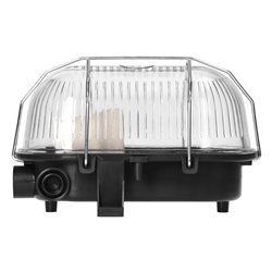 BODRUM, OPRAWA OŚWIETLENIOWA, E27, MAX. 15W, IP54, KLOSZ SZKLANY, STALOWA OSŁONA, CZARNA ORNO BODRUM, OPRAWA OŚWIETLENIOWA, E27, MAX. 15W, IP54, KLOSZ SZKLANY, STALOWA OSŁONA, CZARNA ORNO