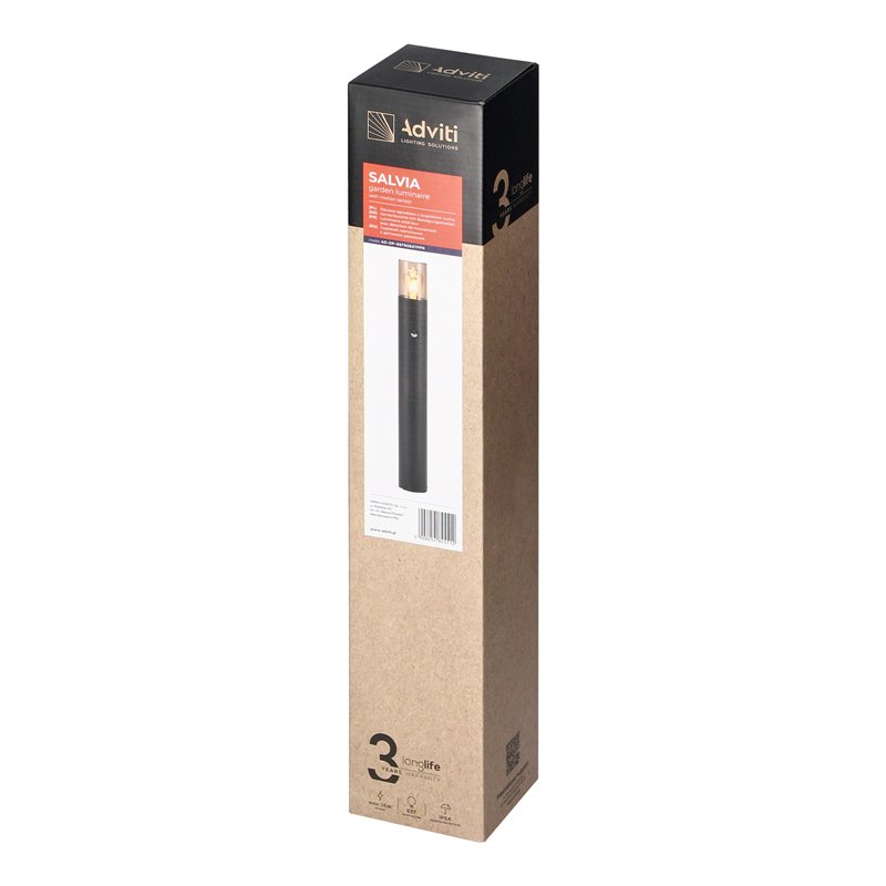 SALVIA OPRAWA OGRODOWA SŁUPEK Z CZUJNIKIEM PIR, E27, MAX. 15W, IP54, 50CM, SZARY ORNO SALVIA OPRAWA OGRODOWA SŁUPEK Z CZUJNIKIEM PIR, E27, MAX. 15W, IP54, 50CM, SZARY ORNO