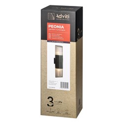 PEONIA OPRAWA OGRODOWA, 2XE27, MAX. 2X15W, IP54, CZARNA ORNO PEONIA OPRAWA OGRODOWA, 2XE27, MAX. 2X15W, IP54, CZARNA ORNO