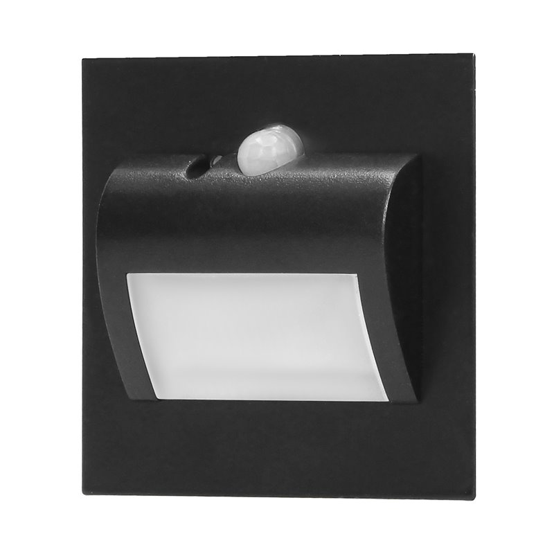 DRACO LED NEW 1,5W, OPRAWA SCHODOWA PODTYNKOWA, 12VDC, 30LM, 3000K, CZARNY, CZUJNIK RUCHU I ZMIERZCHU ORNO DRACO LED NEW 1,5W, OPRAWA SCHODOWA PODTYNKOWA, 12VDC, 30LM, 3000K, CZARNY, CZUJNIK RUCHU I ZMIERZCHU ORNO