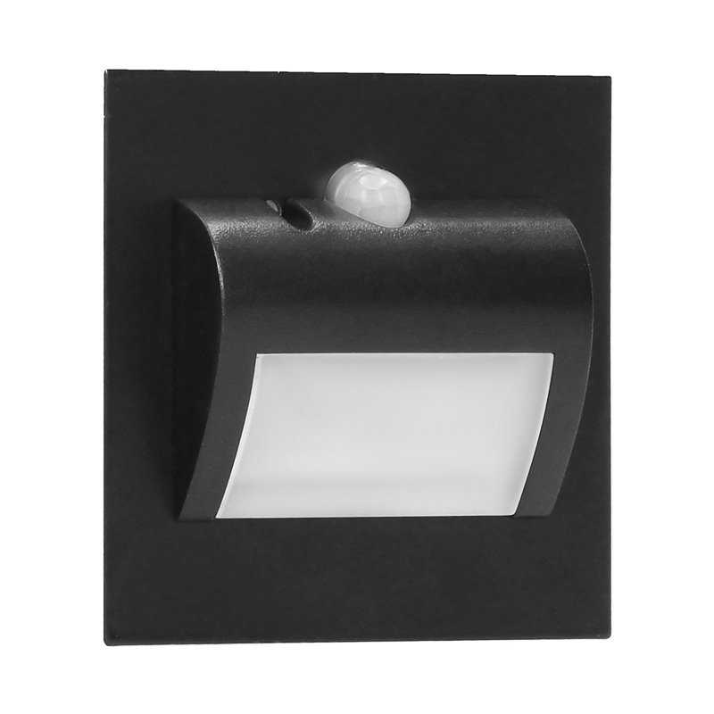 DRACO LED NEW 1,5W, OPRAWA SCHODOWA PODTYNKOWA, 12VDC, 30LM, 3000K, CZARNY, CZUJNIK RUCHU I ZMIERZCHU ORNO DRACO LED NEW 1,5W, OPRAWA SCHODOWA PODTYNKOWA, 12VDC, 30LM, 3000K, CZARNY, CZUJNIK RUCHU I ZMIERZCHU ORNO