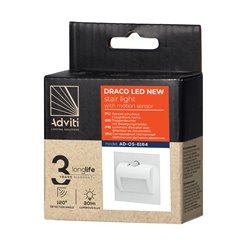 DRACO LED NEW 1,5W, OPRAWA SCHODOWA PODTYNKOWA, 12VDC, 30LM, 4000K, BIAŁA, CZUJNIK RUCHU I ZMIERZCHU ORNO DRACO LED NEW 1,5W, OPRAWA SCHODOWA PODTYNKOWA, 12VDC, 30LM, 4000K, BIAŁA, CZUJNIK RUCHU I ZMIERZCHU ORNO