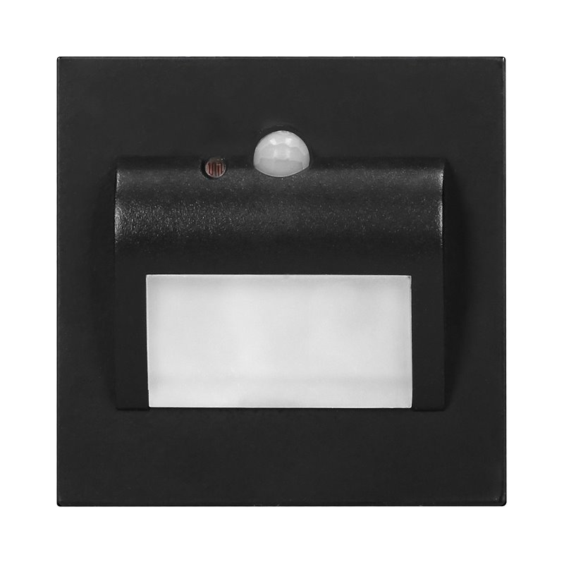 DRACO LED NEW 1,5W, OPRAWA SCHODOWA PODTYNKOWA, 12VDC, 30LM, 6000K, CZARNY, CZUJNIK RUCHU I ZMIERZCHU ORNO DRACO LED NEW 1,5W, OPRAWA SCHODOWA PODTYNKOWA, 12VDC, 30LM, 6000K, CZARNY, CZUJNIK RUCHU I ZMIERZCHU ORNO