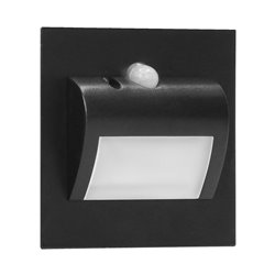DRACO LED NEW 1,5W, OPRAWA SCHODOWA PODTYNKOWA, 12VDC, 30LM, 6000K, CZARNY, CZUJNIK RUCHU I ZMIERZCHU ORNO DRACO LED NEW 1,5W, OPRAWA SCHODOWA PODTYNKOWA, 12VDC, 30LM, 6000K, CZARNY, CZUJNIK RUCHU I ZMIERZCHU ORNO