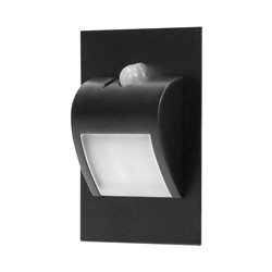 DRACO LED NEW 1,5W, OPRAWA SCHODOWA PODTYNKOWA, 12VDC, 30LM, 6000K, CZARNY, CZUJNIK RUCHU I ZMIERZCHU ORNO DRACO LED NEW 1,5W, OPRAWA SCHODOWA PODTYNKOWA, 12VDC, 30LM, 6000K, CZARNY, CZUJNIK RUCHU I ZMIERZCHU ORNO