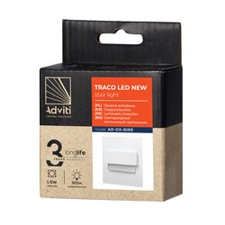 TRACO LED 1,5W, OPRAWA SCHODOWA PODTYNKOWA, 12VDC, 30LM, 4000K, BIAŁY, INNOWACYJNY SPOSÓB MONTAŻU ORNO TRACO LED 1,5W, OPRAWA SCHODOWA PODTYNKOWA, 12VDC, 30LM, 4000K, BIAŁY, INNOWACYJNY SPOSÓB MONTAŻU ORNO