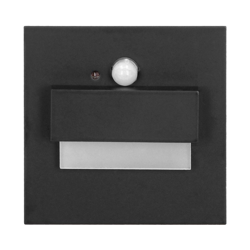 TRACO LED 1,5W, OPRAWA SCHODOWA PODTYNKOWA, 12VDC, 30LM, 3000K, CZARNY, CZUJNIK RUCHU I ZMIERZCHU ORNO TRACO LED 1,5W, OPRAWA SCHODOWA PODTYNKOWA, 12VDC, 30LM, 3000K, CZARNY, CZUJNIK RUCHU I ZMIERZCHU ORNO