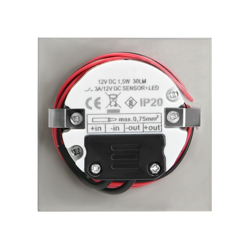 TRACO LED 1,5W, OPRAWA SCHODOWA PODTYNKOWA, 12VDC, 30LM, 3000K, SATYNA, CZUJNIK RUCHU I ZMIERZCHU ORNO TRACO LED 1,5W, OPRAWA SCHODOWA PODTYNKOWA, 12VDC, 30LM, 3000K, SATYNA, CZUJNIK RUCHU I ZMIERZCHU ORNO