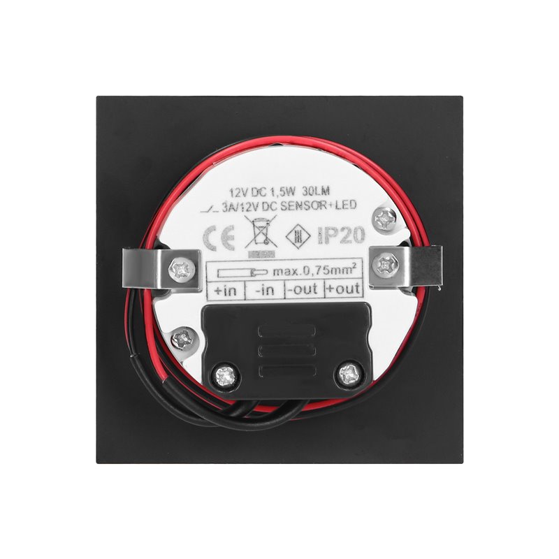 TRACO LED 1,5W, OPRAWA SCHODOWA PODTYNKOWA, 12VDC, 30LM, 4000K, CZARNA, CZUJNIK RUCHU I ZMIERZCHU ORNO TRACO LED 1,5W, OPRAWA SCHODOWA PODTYNKOWA, 12VDC, 30LM, 4000K, CZARNA, CZUJNIK RUCHU I ZMIERZCHU ORNO