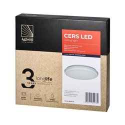 CERS LED 22W, PLAFON OŚWIETLENIOWY, 2000LM, IP65, 4000K, POLIWĘGLAN MLECZNY, BIAŁY ORNO CERS LED 22W, PLAFON OŚWIETLENIOWY, 2000LM, IP65, 4000K, POLIWĘGLAN MLECZNY, BIAŁY ORNO