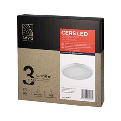 CERS LED PLAFON Z MIKROFALOWYM CZUJNIKIEM RUCHU, LED 22W, 2000LM, IP65, 4000K, POLIWĘGLAN MLECZNY BIAŁY, FUNKCJA PRZYCIEMNIENIA CERS LED PLAFON Z MIKROFALOWYM CZUJNIKIEM RUCHU, LED 22W, 2000LM, IP65, 4000K, POLIWĘGLAN MLECZNY BIAŁY, FUNKCJA PRZYCIEMNIENIA