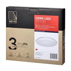 CERS LED 16W, PLAFON Z MIKROFALOWYM CZUJNIKIEM RUCHU, 1300LM, IP65, 4000K, POLIWĘGLAN MLECZNY, BIAŁY, FUNKCJA PRZYCIEMNIENIA ORN CERS LED 16W, PLAFON Z MIKROFALOWYM CZUJNIKIEM RUCHU, 1300LM, IP65, 4000K, POLIWĘGLAN MLECZNY, BIAŁY, FUNKCJA PRZYCIEMNIENIA ORN