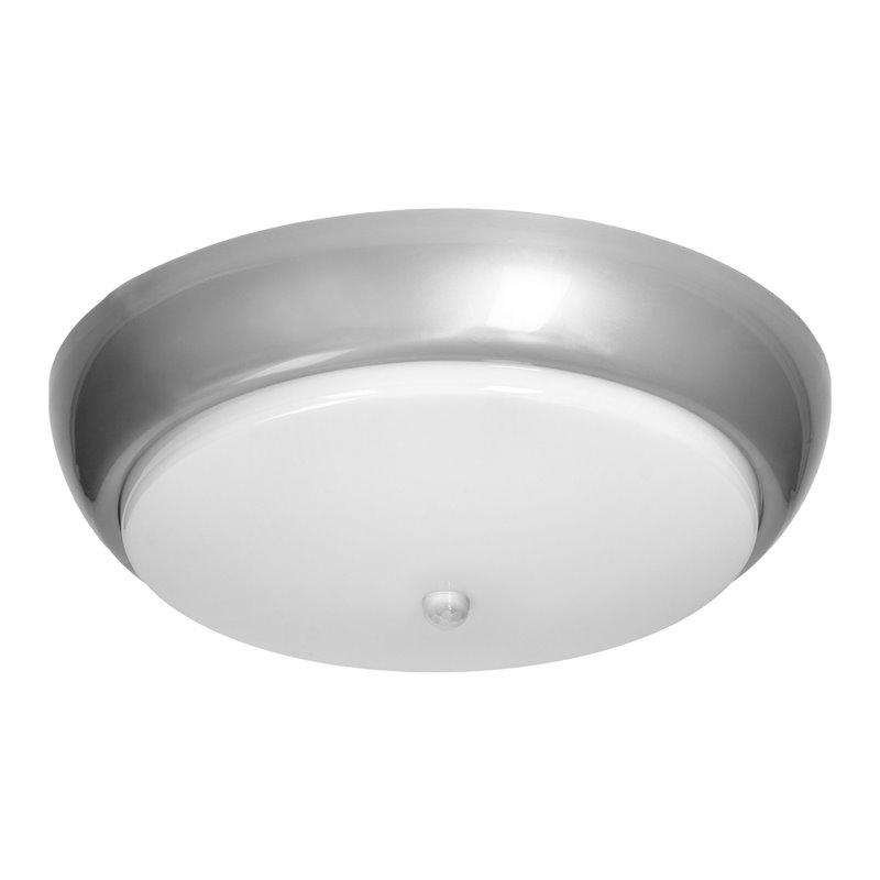 KOKO OPRAWA 2XE27 Z CZUJNIKIEM RUCHU PIR, 2X40W, SREBRNA-POLIPROPYLEN, KLOSZ MATOWY-POLIWĘGLAN, IP44, IK10 ORNO
