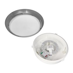 KOKO OPRAWA LED Z MIKROFALOWYM CZUJNIKIEM RUCHU, 12W, 3000K, 1100LM, SREBRNA-POLIPROPYLEN, KLOSZ MATOWY-POLIWĘGLAN, IP44, IK10 O KOKO OPRAWA LED Z MIKROFALOWYM CZUJNIKIEM RUCHU, 12W, 3000K, 1100LM, SREBRNA-POLIPROPYLEN, KLOSZ MATOWY-POLIWĘGLAN, IP44, IK10 O