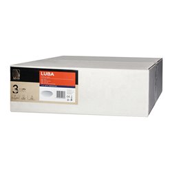 LUBA OPRAWA 3XE27, MOC MAX. 3X60W, BIAŁA-STAL, KLOSZ MATOWY-SZKŁO, IP44 ORNO LUBA OPRAWA 3XE27, MOC MAX. 3X60W, BIAŁA-STAL, KLOSZ MATOWY-SZKŁO, IP44 ORNO