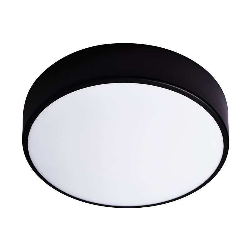 OVO PLAFON 4XE27, 4X24W, CZARNA STAL, KLOSZ SZKLANY MATOWY, IP20, O 500 ORNO