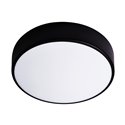 OVO PLAFON LED, 43W, 4000K, 4750LM, CZARNA STAL, KLOSZ SZKLANY MATOWY, IP20, O 400 ORNO